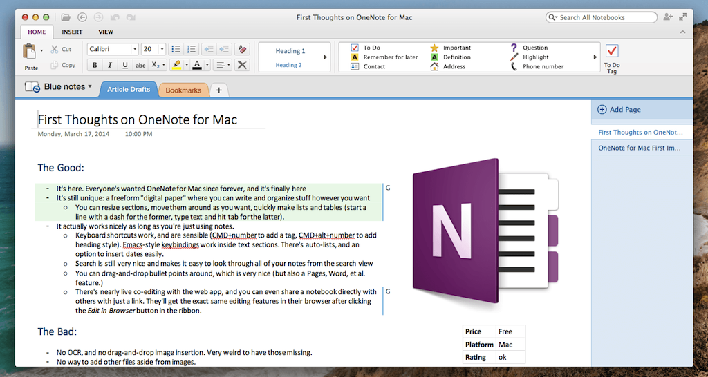 microsoft one note for mac copy notebook